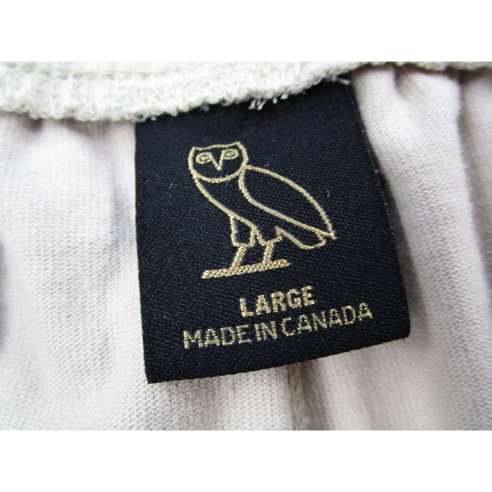 OVO Octobers Very Own Tan Skull Flame Sweatpants Mens Large Made in Canada